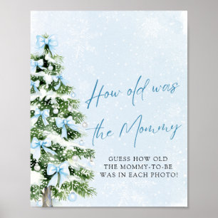 Bows Christmas Tree How Old Was Mommy Game Sign