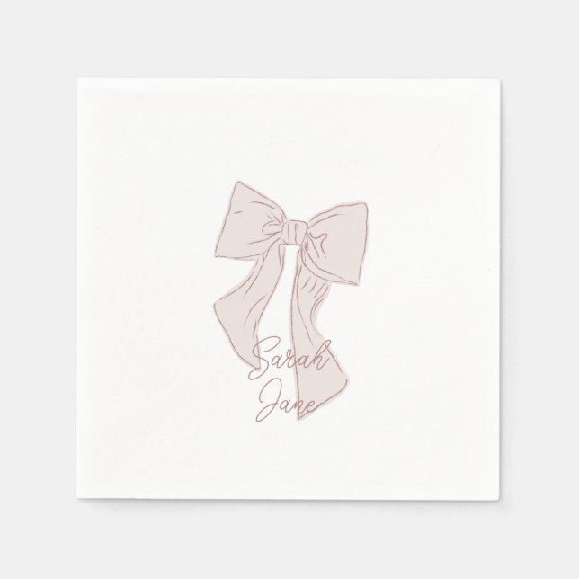 bows cocktail  napkin (Front)