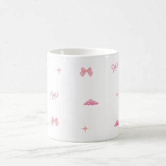 Bows et nuages rose pastel Mug esthétique