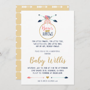 Bows or Arrows Invitation - Gender Reveal Party