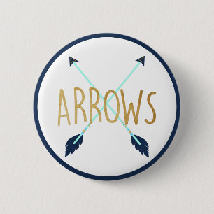 Bows or Arrows Vote the Gender Reveal Party - Boho 2 Inch Round Button