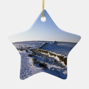 Bowstonegate Winter Holiday Card Poster Photo Bloc Ceramic Ornament