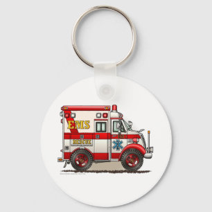 Box Ambulance EMS EMT Emergency Keychain