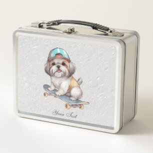Box Aquarelle Shih Tzu Boîte à lunch en métal