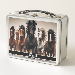 Box Belle boîte à lunch Wild Horses
