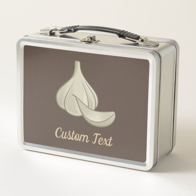 Box Bois d'ail Icône Boîte à lunch en métal (Devant)