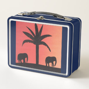 Box Boîte à lunch avec deux éléphants