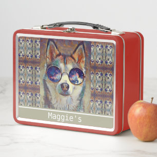 Box Boîte à lunch cool Chien Monogrammé