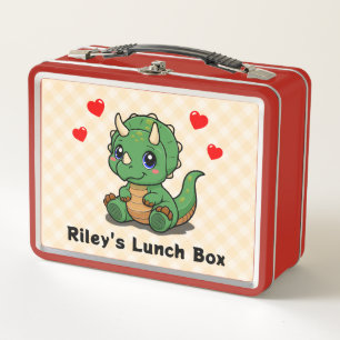 Box Boîte à lunch Cute Dinosaur - Ajouter un nom