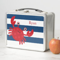 Boîte à lunch de crabe rouge mignonne