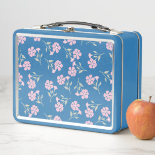 Box Boîte à lunch en métal à motif floral profond pour