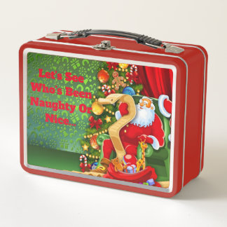 Box Boîte à lunch en métal de Noël