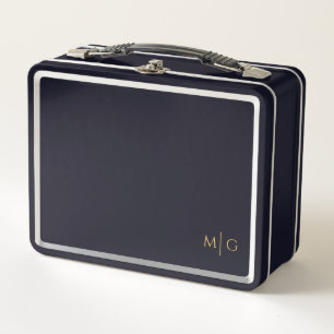 Box Boîte à lunch en métal personnalisée avec monogram
