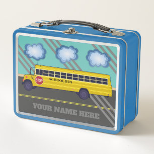 Box Boîte à lunch en métal pour autobus scolaire perso