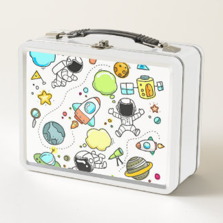 Box Boîte à lunch en métal Space Doodle