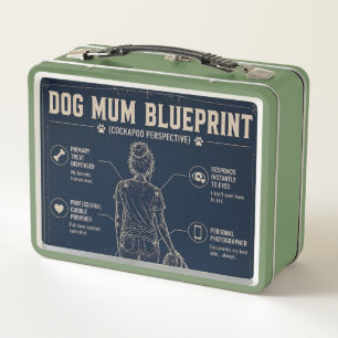 Box Boîte à lunch Maman Chien Cockapoo Plan