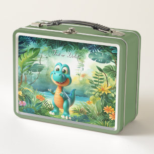 Box Boîte à lunch métallique dinosaure mignon