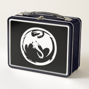 Box Boîte à lunch noire Dragon blanc
