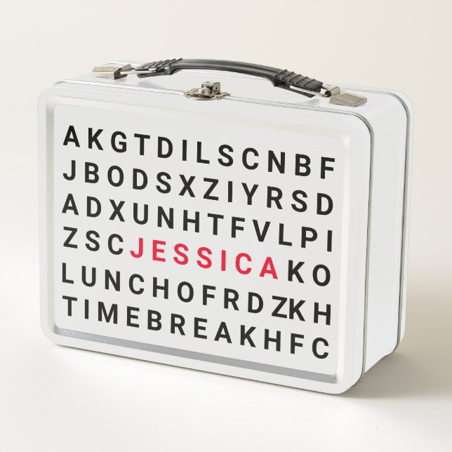 Box Boîte à lunch personnalisée - Recherche de mots (Devant)