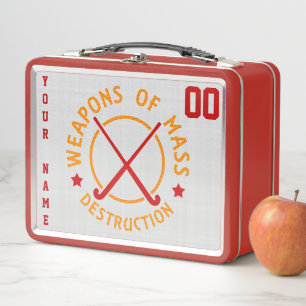 Box Boîte à lunch pour hockey sur gazon personnalisabl