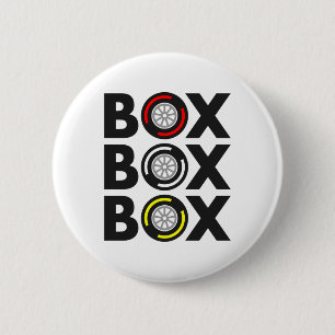 "Box Box Box" F1 Tyre Compound Design 2 Inch Round Button