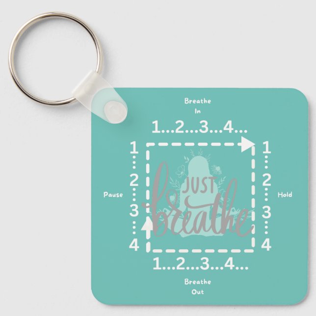 Box Breathing Reminder Keychain (Front)