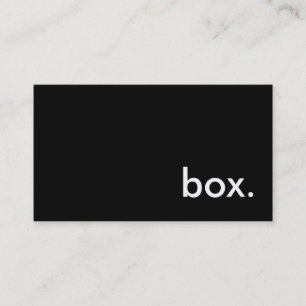box. business card