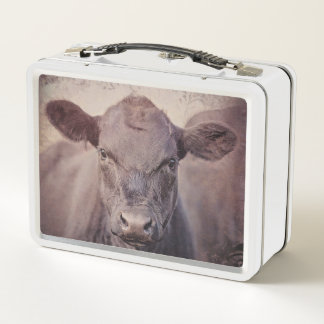 Box Calf noir Angus aux tons violets Boîte à lunch