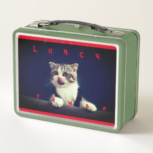 Box Chat Kitten Animal Fun Métal Boîte à lunch