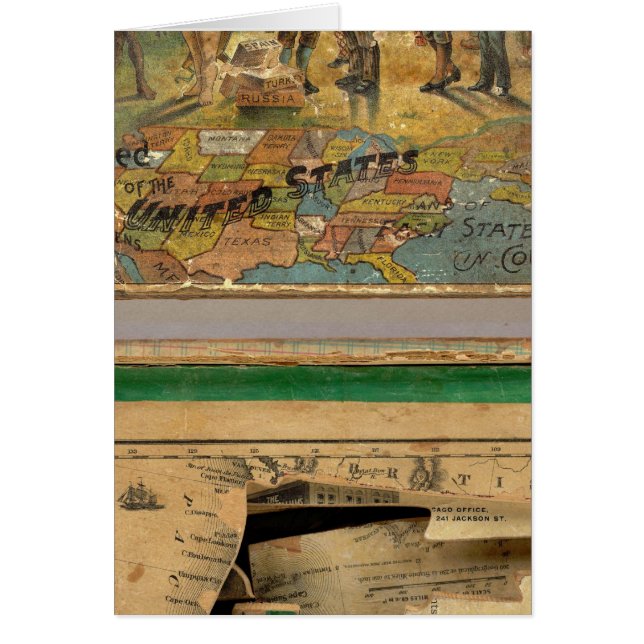 Box Dissected map, United States (Front)