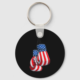 Box Gloves American Flag 4th Of July Boxing 1  Keychain