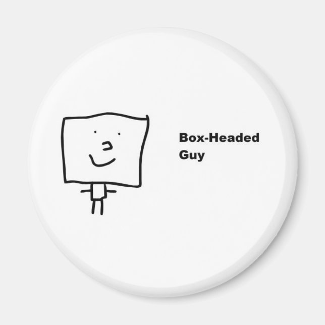 Box-Headed Guy Magnet (Front)