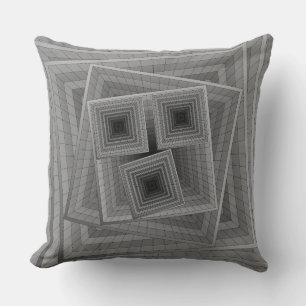 Box in Box Throw Pillow