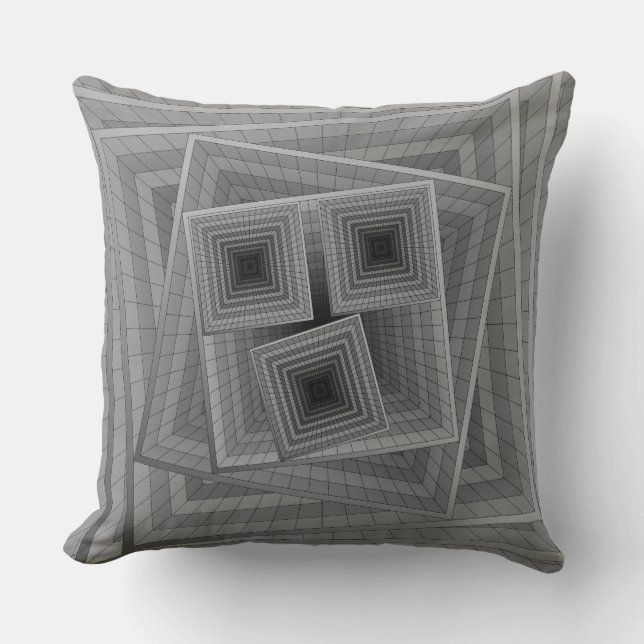 Box in Box Throw Pillow (Front)