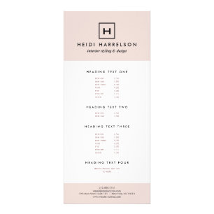Box Logo Monogram in Light Pink and Black Rack Card
