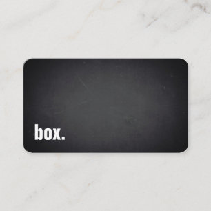 box. Modern Minimalist Blackboard Professional Business Card