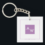 Box Monogrammed Formal Keychain<br><div class="desc">A modern, chic and stylish keychain with your initials beautifully designed in a box. Perfect for souvenirs and give aways.</div>