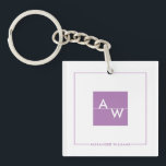 Box Monogrammed Formal Keychain<br><div class="desc">A modern, chic and stylish keychain with your initials beautifully designed in a box. Perfect for souvenirs and give aways.</div>