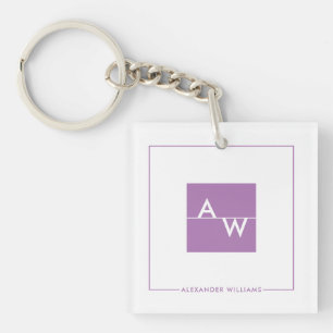 Box Monogrammed Formal Keychain
