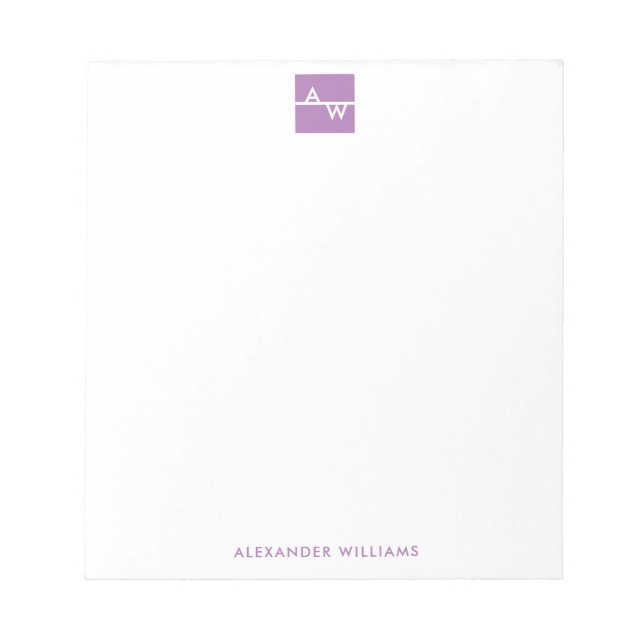 Box Monogrammed Formal Notepad (Front)