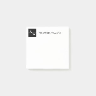 Box Monogrammed Formal Post-it Notes