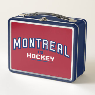 Box Montréal est Hockey - Boîte à lunch rouge et bleu