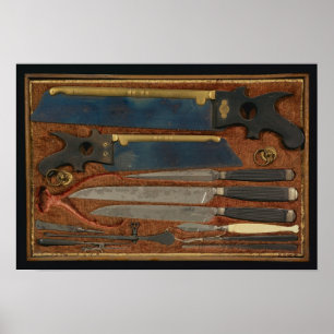 Box of anatomical instruments poster
