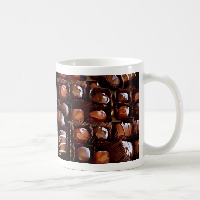 Box of Chocolates, Tempting Chocolate Candy Coffee Mug (Right)