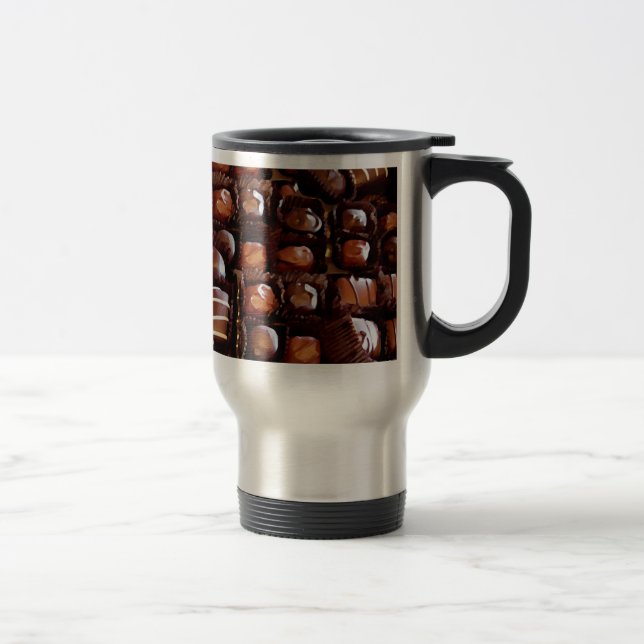 Box of Chocolates, Tempting Chocolate Candy Travel Mug (Right)