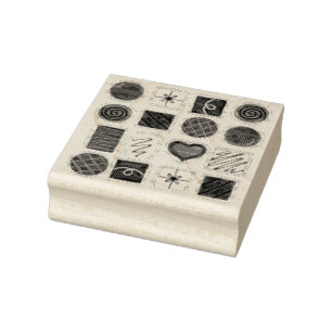 Box of Chocolates Valentine's Day Chocolatier Rubber Stamp