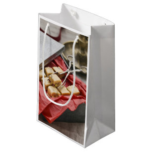 Box of toffee candies small gift bag