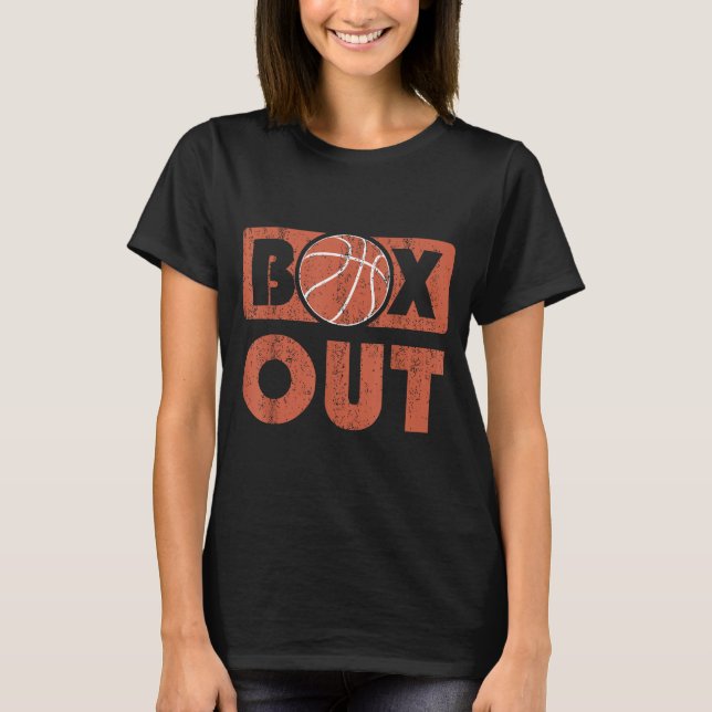 Box Out Basbal Rebound Rebounding Baller Coaching T-Shirt (Front)