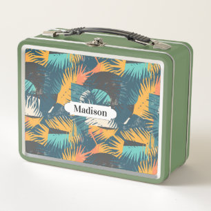 Box Palm Leaf Motif personnalisable boîte à lunch