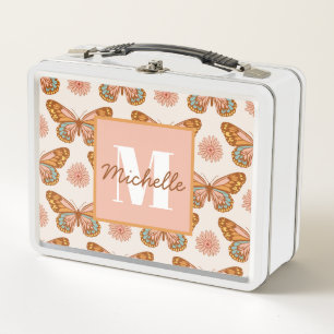Box Papillon rétro été   Boîte à lunch Monogramme